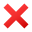 Cross mark :x: ❌